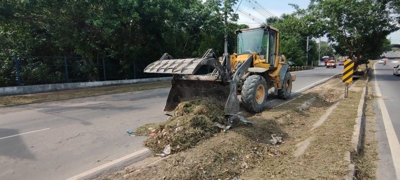 Prefeitura de Manaus reforça serviços de limpeza na avenida Torquato Tapajós