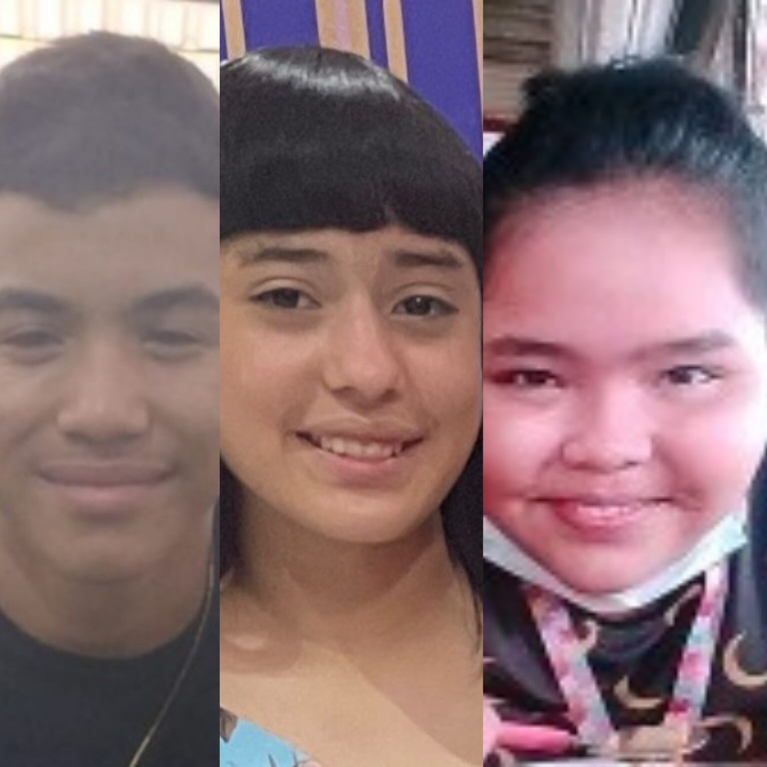Polícia Civil divulga imagens de três adolescentes desaparecidos em diferentes locais e datas em Manaus