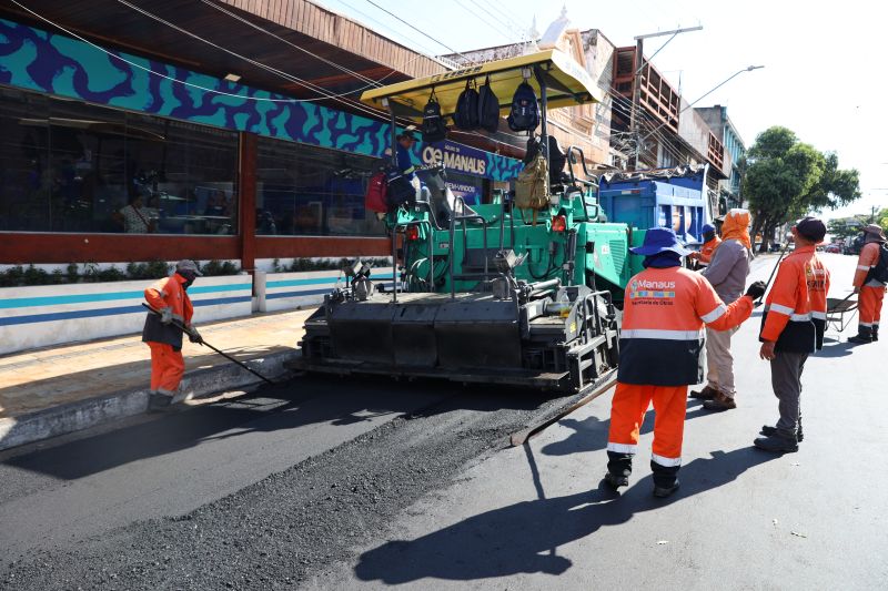 PREFEITURA de Manaus avança com ‘Mutirão no Bairro’ e intensifica obras de infraestrutura no centro histórico