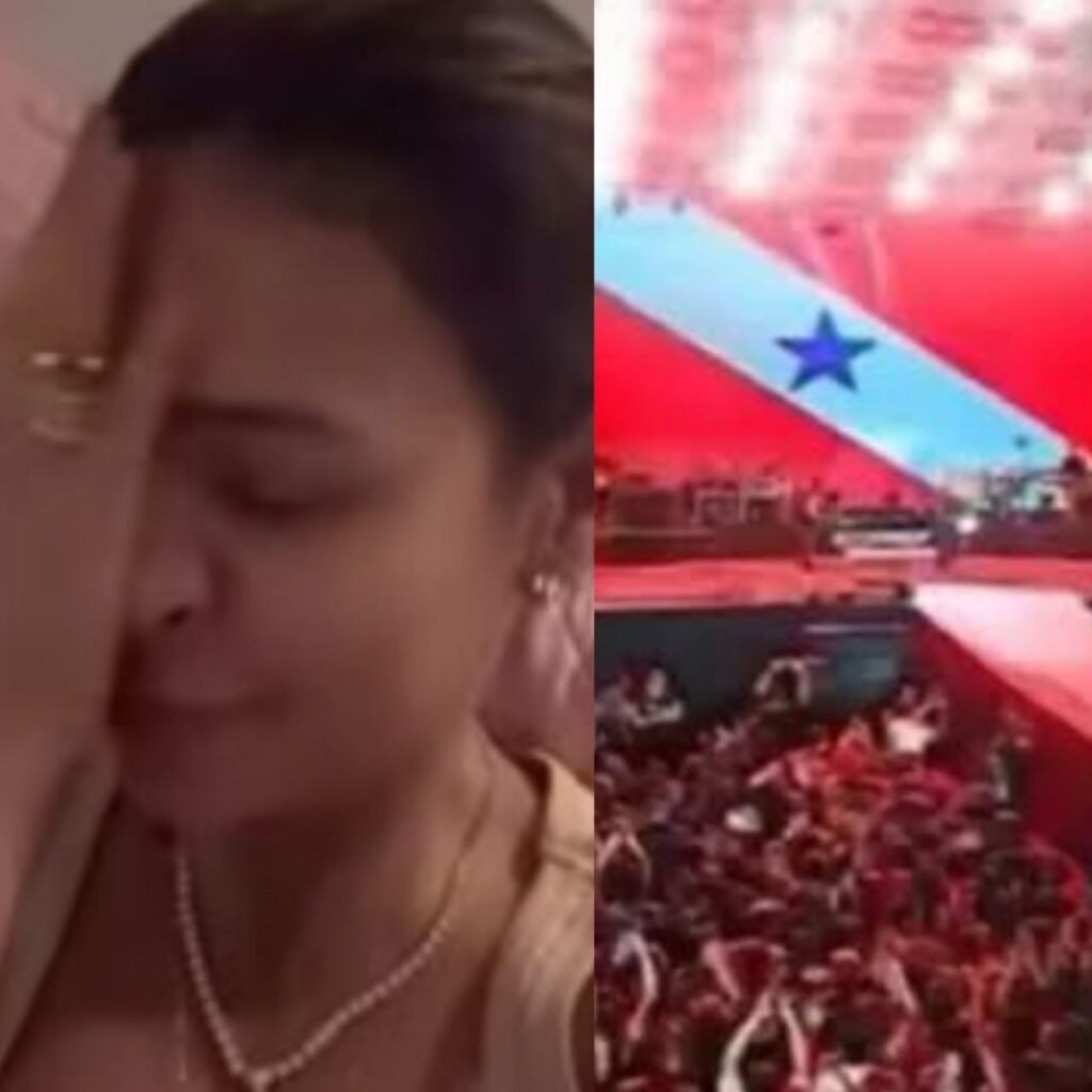 FALHA TÉCNICA | Simone pede desculpa após erro com bandeira do Pará durante show no feriado do Amazonas