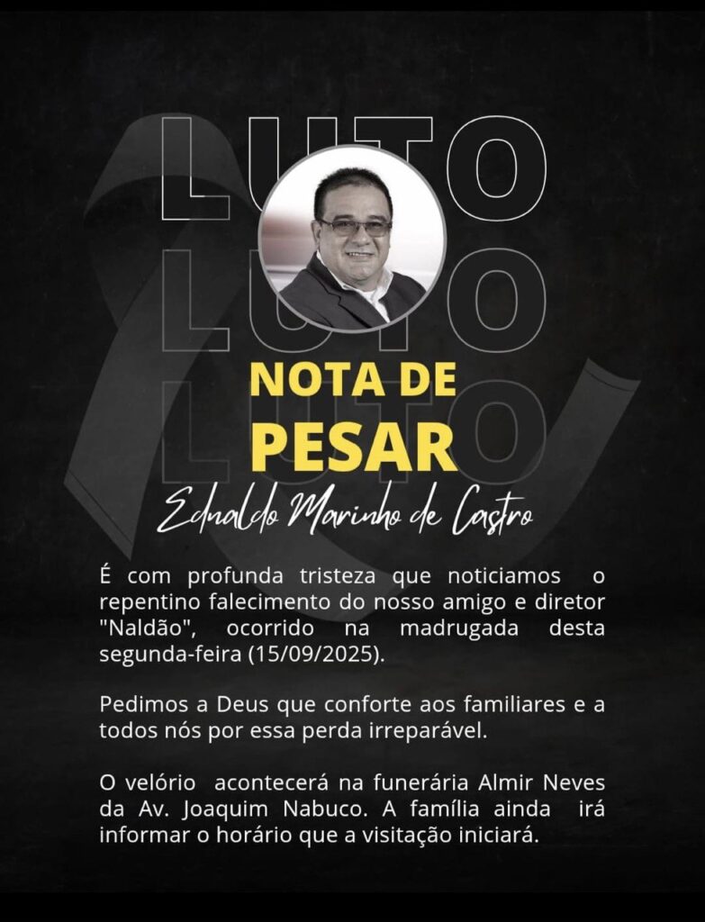 NOTA DE PESAR – Edinaldo Marinho de Castro