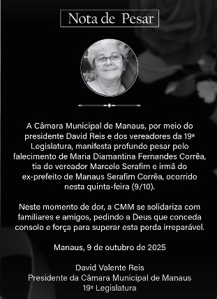 NOTA DE PESAR | Maria Diamantina Fernandes Corrêa