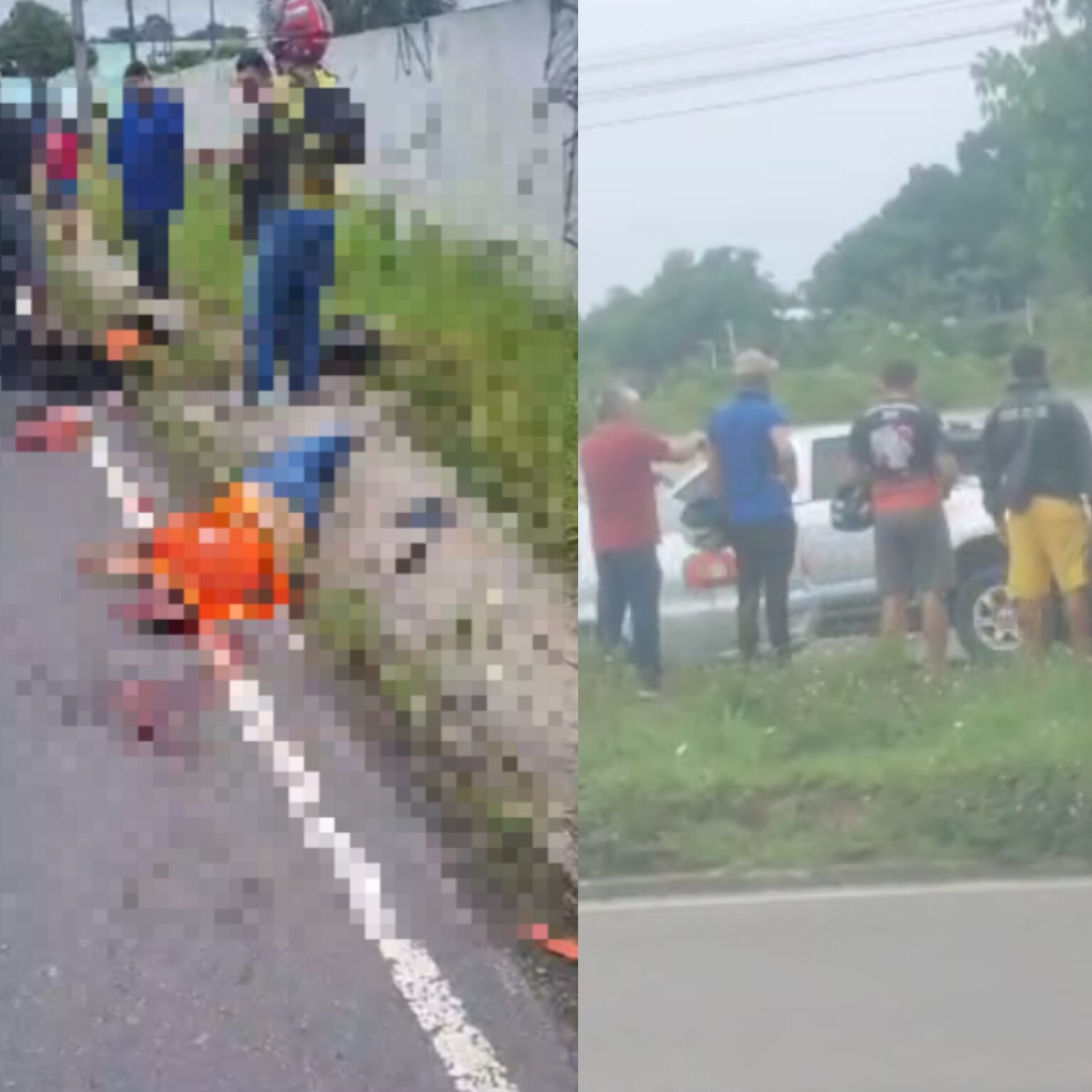 Pai morr3 e filha fica ferida após grave acidente de trânsito em Manaus