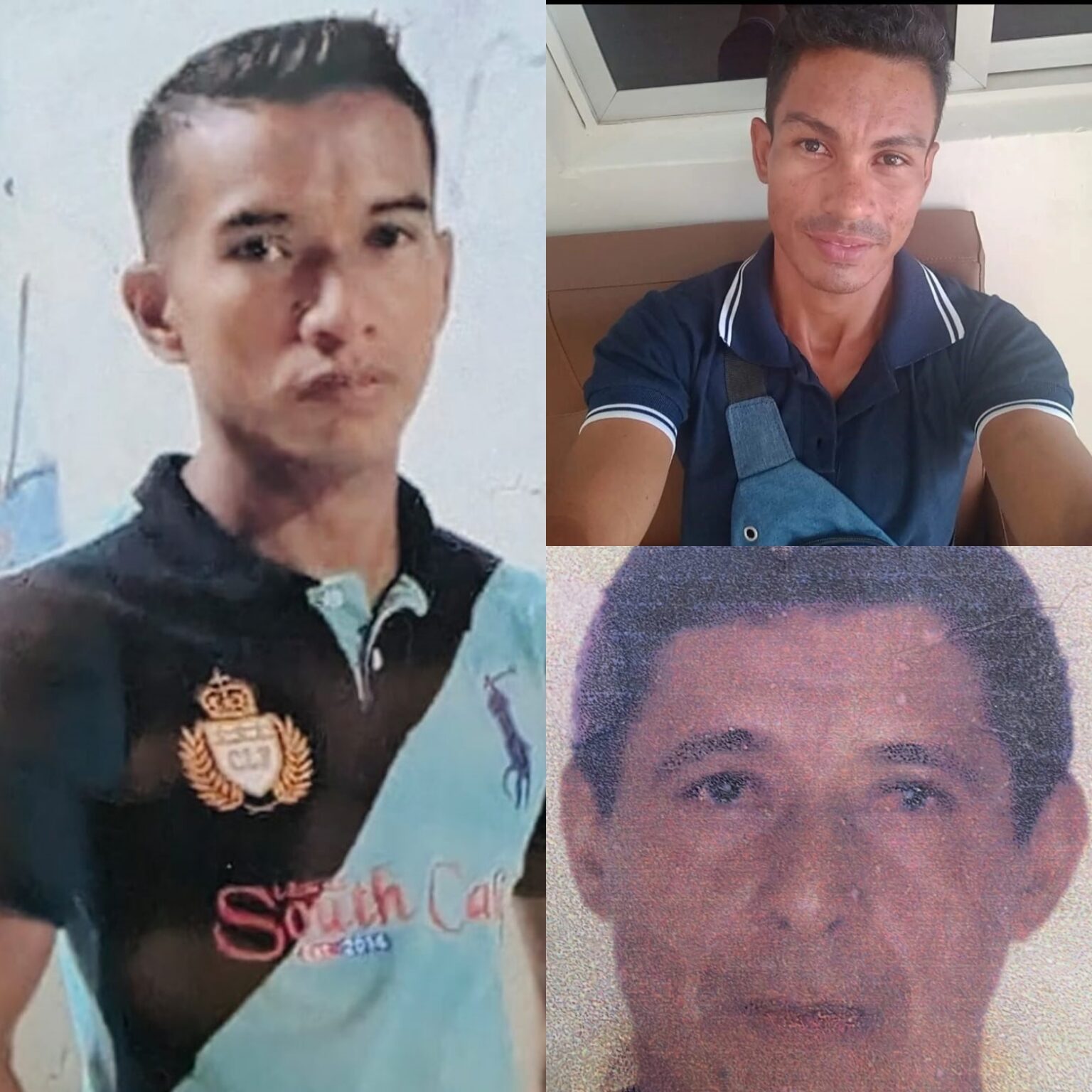 Polícia Civil do Amazonas divulga imagens de três homens desaparecidos em Manaus