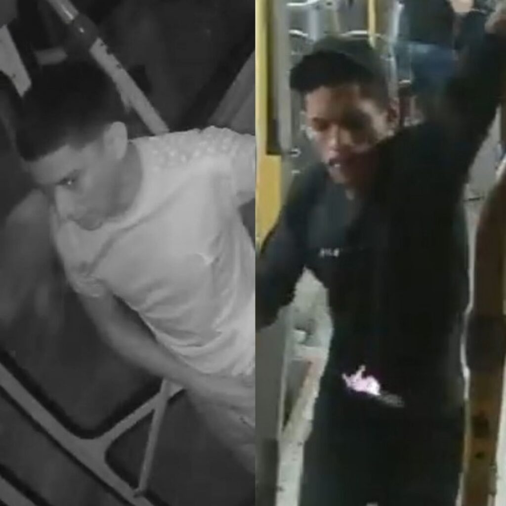 PC-AM divulga imagem de dupla procurada por roubo em ônibus da linha 418