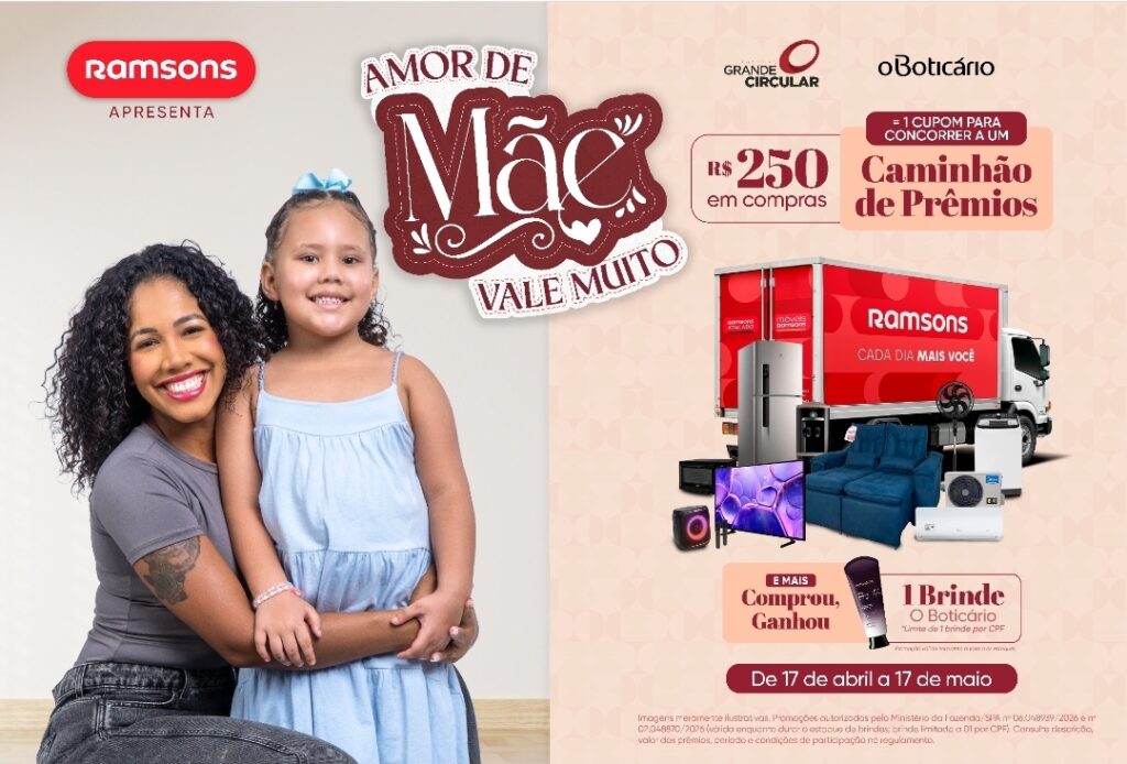 Shopping Grande Circular lança campanha do dia das mães com caminhão de prêmios e brindes instantâneos