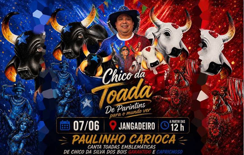 Paulinho Carioca homenageia Chico da Silva em show de toadas neste domingo no Jangadeiro