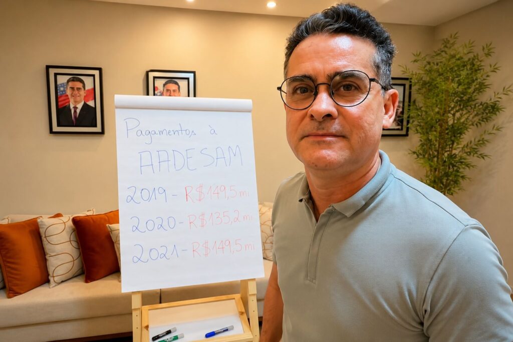 David cita caso das “folhas secretas” do Rio e cobra lista de contratados da AADESAM após repasses de R$ 1,7 bilhão*