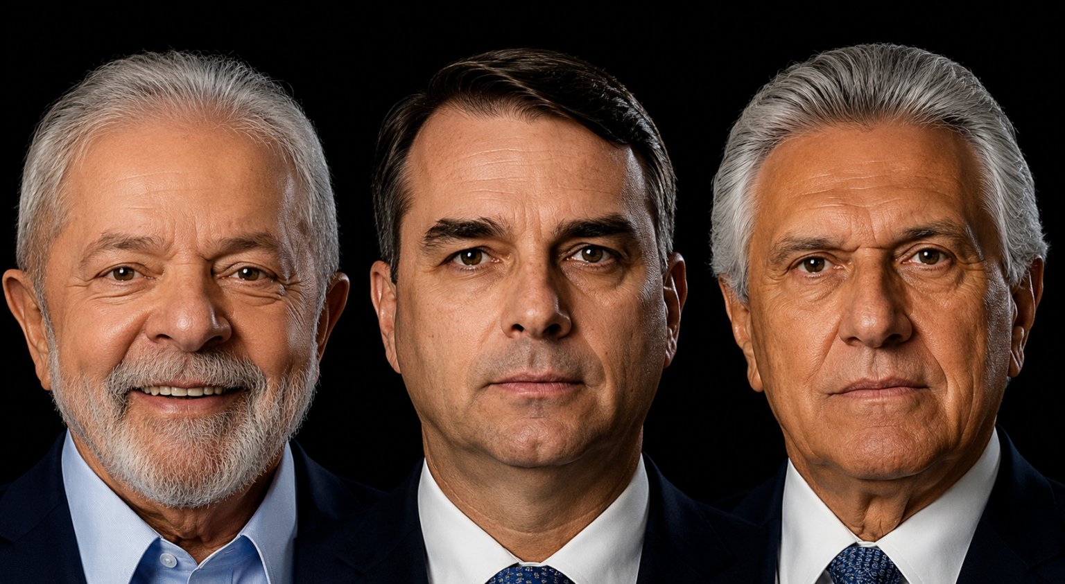 PESQUISA REALTIME divulgada nesta terça-feira põe Lula, Flávio e Caiado em empate técnico no segundo turno das eleições 2026